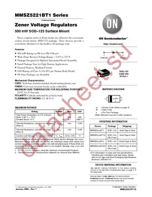 MMSZ5221BT1G datasheet  